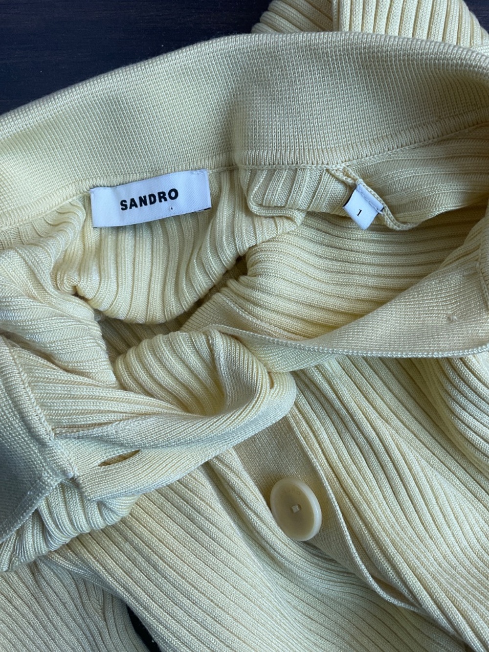 Sandro Ribbed Crop Cardigan - Picture 4 of 8